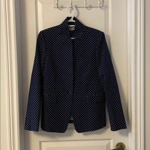 J. Crew one-button polka dot blazer